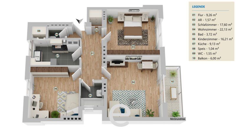 83 m² Wohnqualität mit Balkon und zahlreichen Extras - Bild 13