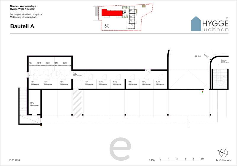 HYGGE Wohnen - Dachgeschosswohnung Top A3.2 mit Balkon im 3.OG - Bild 17